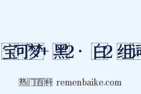 宝可梦+黑2·白2组词是什么意思的图片